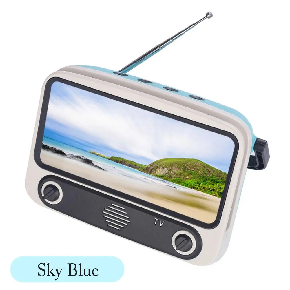 

Retro TV wireless bluetooth speaker TV3 bluetooth speaker hi-fi sound quality mobile phone stand supports bluetooth