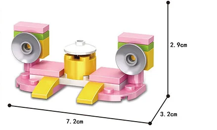 6 Pcs/Lot City Creator Friends Fairy Princess Star House Open Stage Building Stacking Block Toys Gift for Girls