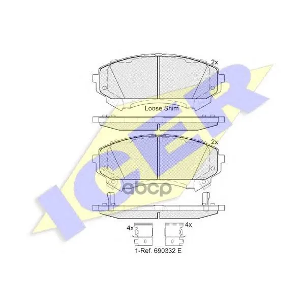 182140_колодки Дисковые!Передние Sport Cadillac Cts 3.6 08 Icer 182140 Icer арт. 182140