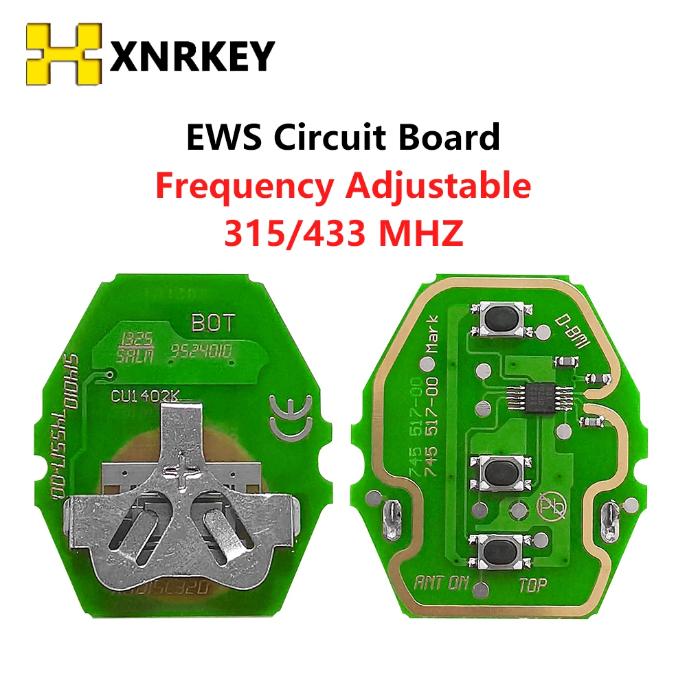Xnrkey 315/433Mhz Ews Remote Key Circuit Board Per Bmw 1 3 5 7 Series E38 E39 E46 Ews System