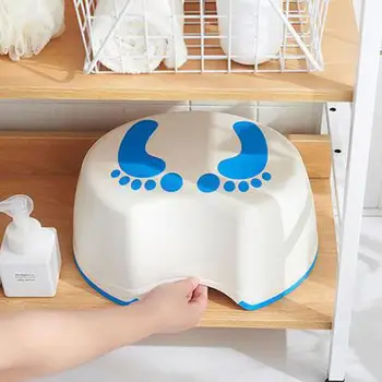 

Small Stool Household Plastic Thickened Adult Short Stool Children's Cartoon Bench Baby Washing Stool Change Insole Footstool