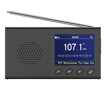 

Stereo Car DAB Digital Fm With Antenna Mini Portable Radio Receiver Outdoor Travel USB Port Camping Cycling Color Screen