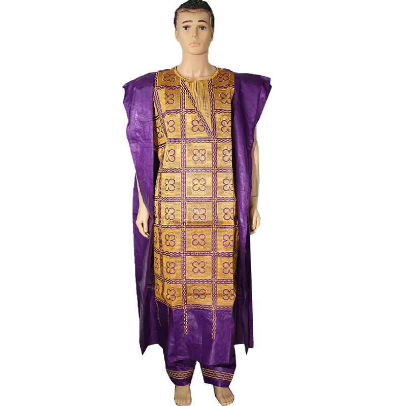 MD размера плюс африканская мужская одежда Agbada большая Бубу длинная крышка с брюками Костюм традиционная Южная Африка Золотой вышитый узор