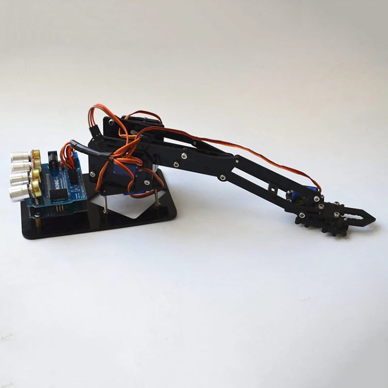 DIY акриловый робот рука робот коготь для Arduino комплект 4DOF игрушки механический захват манипулятор DIY SNAM1900