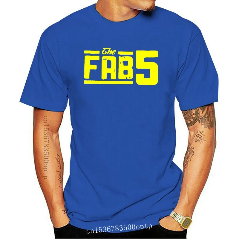 Футболка для фанатов колледжа по баскетболу Fab Five 5 | Мужская одежда