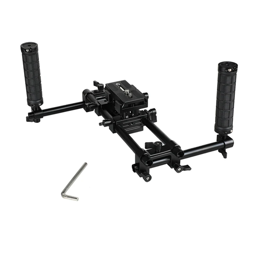 

CAMVATE Handheld Camera Cage Rig With Manfrotto QR Plate & Rubber Grips For HDSLR Camera / Camcorder C2245