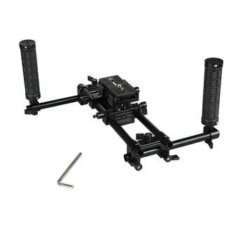 

CAMVATE Handheld Camera Cage Rig With Manfrotto QR Plate & Rubber Grips For HDSLR Camera / Camcorder C2245