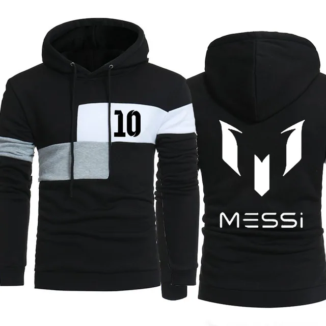Мужская спортивная одежда Messi с 10 принтами, мужские толстовки с капюшоном, повседневное пальто, Приталенная толстовка с капюшоном в стиле Харадзюку, спортивный костюм с капюшоном H - Цвет: as picture