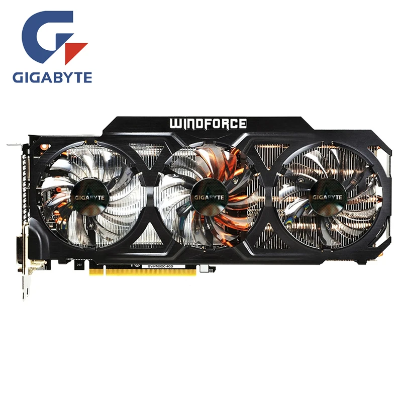 good video card for gaming pc Gigabyte GTX 760 4GB Video Card GPU NVIDIA GTX760 4G OC Graphics Cards Desktop PC Map Screen Computer Game 750 730 VGA Videocard display card for pc