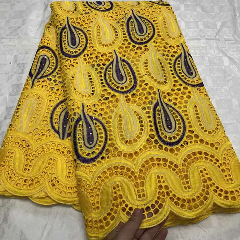 Дизайн африканская швейцарская вуаль кружева хлопок кружевная ткань высокого качества камни нигерийская кружевная ткань свадебная вышивка Франция - Color: As Picture 4