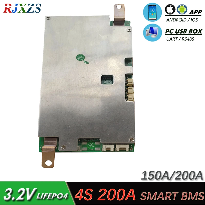 XiaoXiang BMS 4S 200A LFP 스마트 보드 LiFePO4 BMS/PCM/PCB 배터리 보호 보드 18650