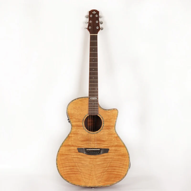 

40 inch flame maple top acoustic guitar with turner function