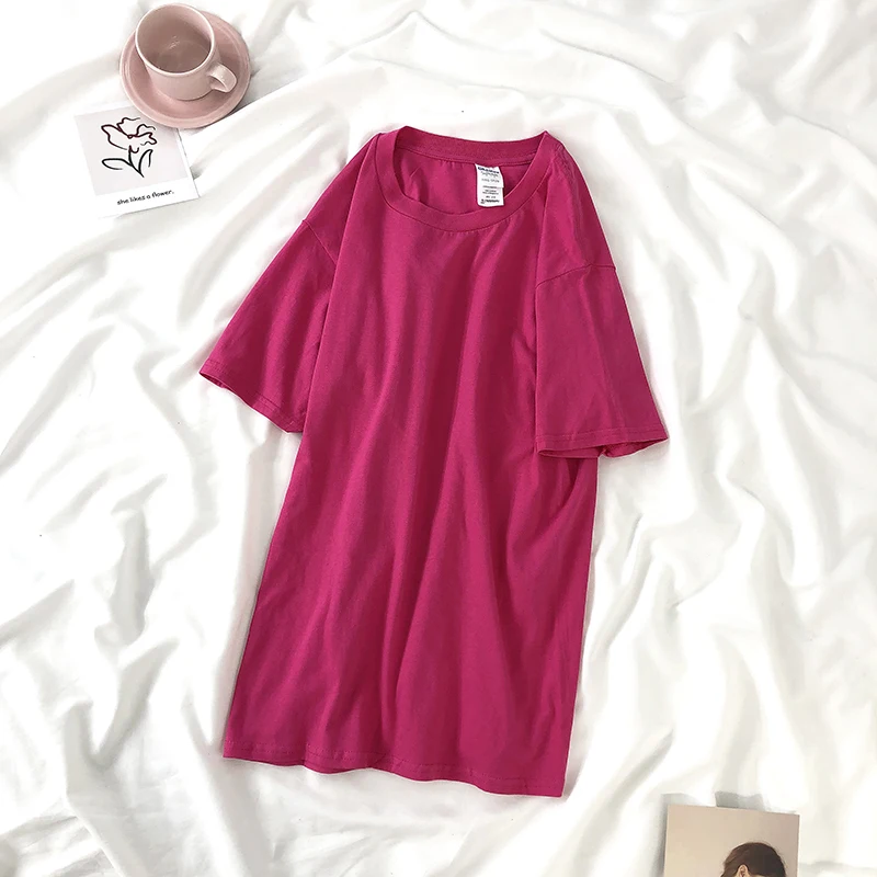 

2020 summer new multicolor net version simple slimming was thin wild short-sleeved round neck T-shirt 001
