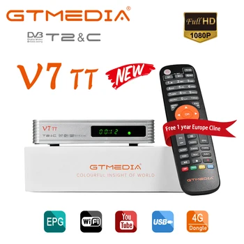 

GTMEDIA V7 TT PRO 1080P Full HD DVB-T/T2/Cable Support H.265 Full speed USB 3G dongle and LCN Support Logic Channel Number