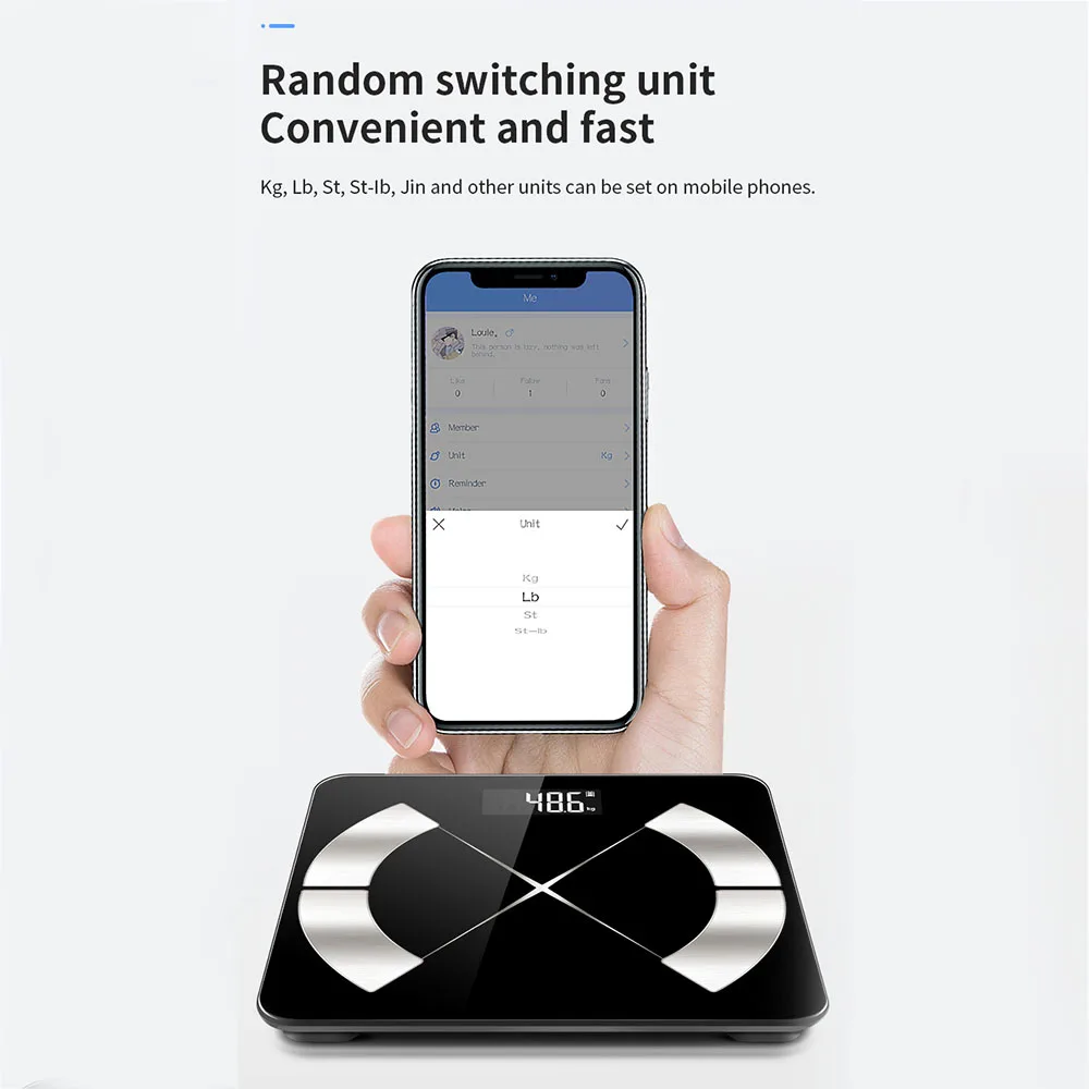 Bluetooth-весы умные напольные весы для жира умный светодиодный электронный весы для тела мышечная масса BMI цифровые весы для ванной
