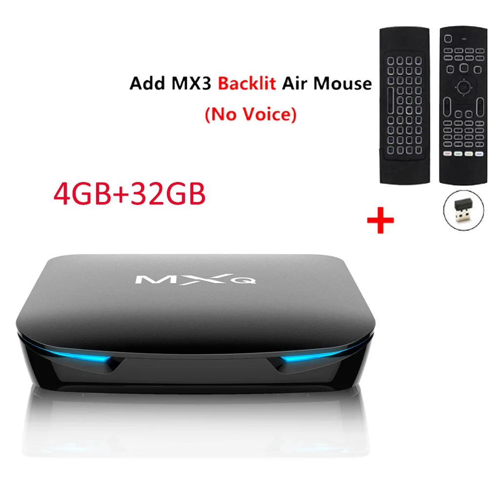 MXQ G12 Смарт ТВ приставка Android 8,1 4 ГБ 32 ГБ S905X2 LAN 100/1000 м Bluetooth 4,2 беспроводной 2T2R HDMI 2,1 KODI18.0 Youtube ТВ приставка - Цвет: 4GB 32GB add MX3L