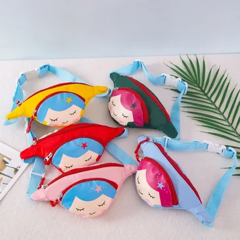 

Cute Girls Belt Bags for Children Boys Kids Small Shoulder Bags Princess Cartoon Messenger Bag Travel Waist Bag Coin Purse
