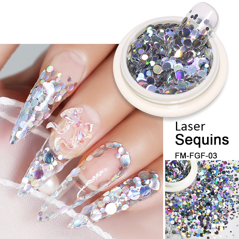 Reflective Super-Shiny Nail Glitter Powder Rainbow Glitter Sparkly Nail Art Chrome Pigment Silver DIY Art Decoration 1Box
