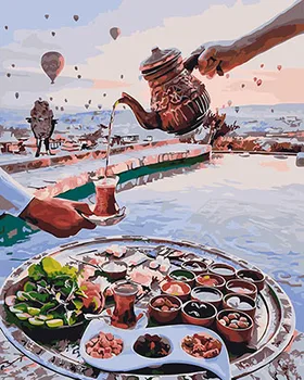 

DRAWJOY Pictures Coffee DIY Painting By Numbers Canvas Oil Painting Painting And Calligraphy Home Decor For Living Room Wall Art