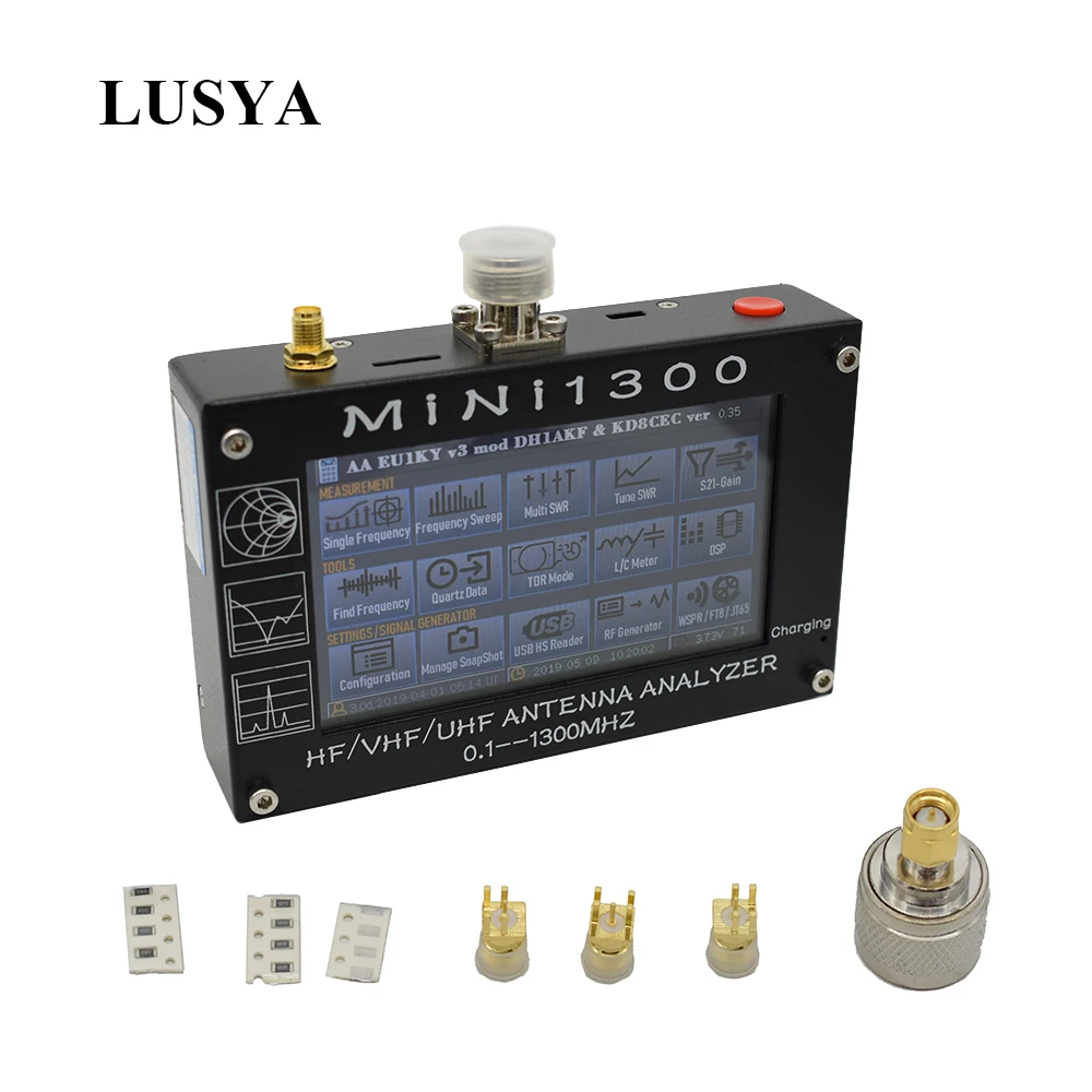 Lusya Mini1300 0 1 1300 МГц HF VHF UHF муравей SWR антенный анализатор 4 3 дюймов TFT Экран