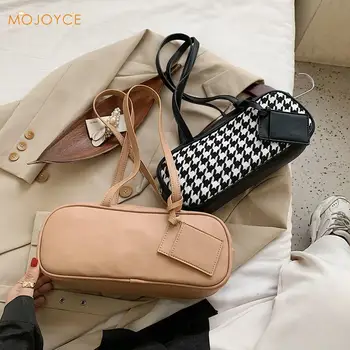 

Women Rectangle Handbag Totes Retro PU Leather Casual Small Shoulder Underarm Purse Portable Travel Top-handle Bags