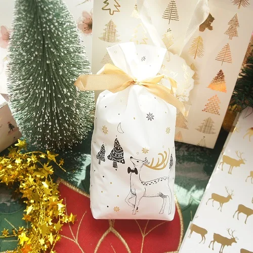 23,5*14,5 см 10 шт., Рождественский Санта-Клаус, дизайн, сумка, праздничный подарок на Рождество, Пластиковые Упаковочные пакеты, как DIY, для выпечки - Цвет: all this color