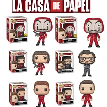 FUNKO POP La casa de papel Tokio The prospector Denver Берлинские Фигурки Коллекция Модель игрушки для детей подарок на день рождения FUNKO POP La casa de papel Tokio The prospector Denver Берлинские Фигурки Коллекция Модель игрушки для детей подарок на день рождения