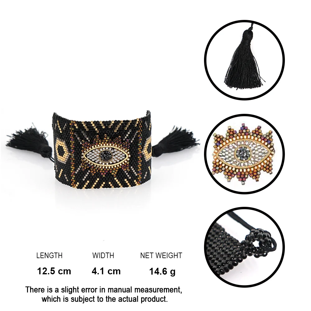 Go2boho MIYUKI сглаза браслеты мужские талисманы турецкий глаз браслет для женские Украшения, Браслеты Mujer Moda Instagram Горячие Тканые
