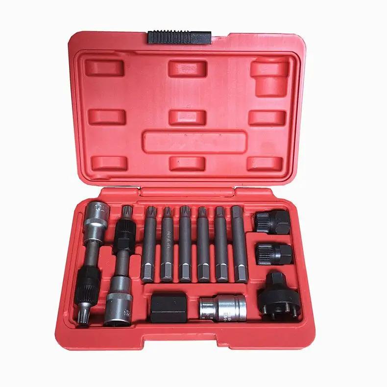 

Manufacturers Direct Selling Auto Repair Profession Tool Set 13PC Generator Pulley Stripping Attachment Tool Kit