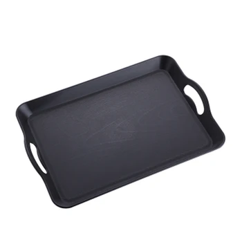 

Serving Tray Rectangular Plastic Tray Food Serving Trays Anti-slip Scratch-resistant _WK