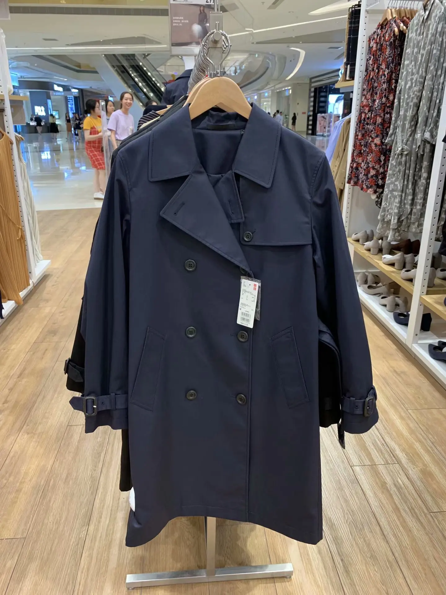 TVVOVVIN Autumn Three-colour Classic Autumn Long Fund Solid Color Match Belt Windbreaker Both Row Buckle Loose Coat Woman ZX128