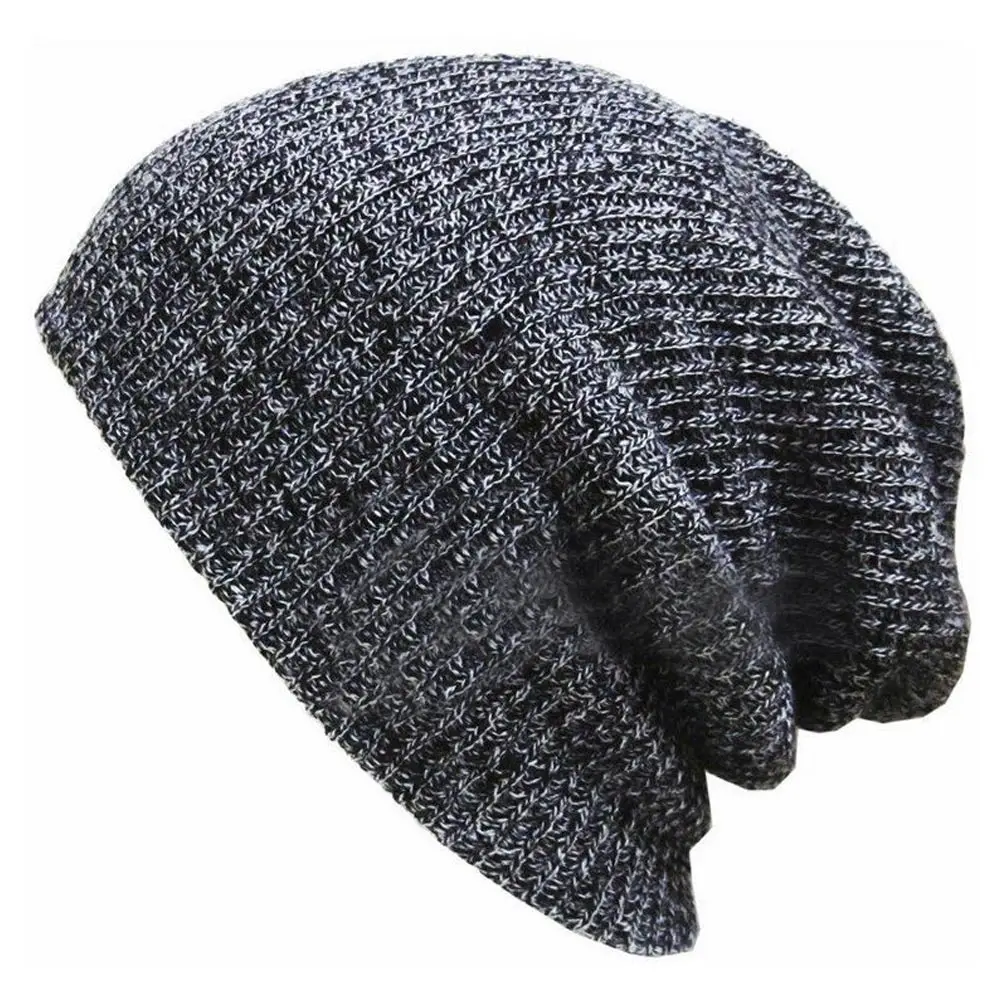 

Hot Sale 2019 Unisex Knit Cotton Blend Winter Hat Outdoor Slouchy Solid Color Knitted Cap Bomber Hats IE998