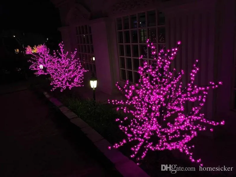 1,5 м 1,8 м 2 м Блестящий светодиодный светильник вишневого цвета для рождественской елки водонепроницаемый садовый пейзаж декоративная лампа для свадебной вечеринки