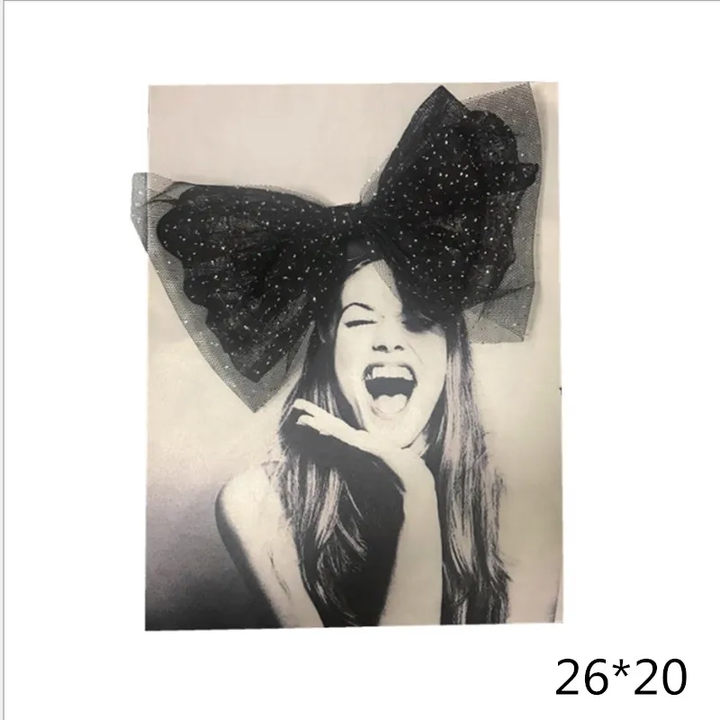 

Embroider Cloth Stick Stereo Manual Stick Flower Fashionable Black Bowknot Belle Print Stick Digital Seal