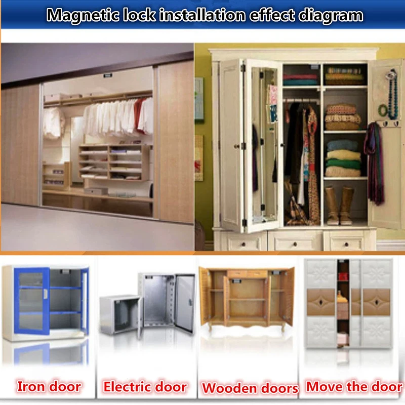 

Gate Magnetic Lock Visible for Door Entry Electric Small 60KG Set DC 12V Useful Sale Stock