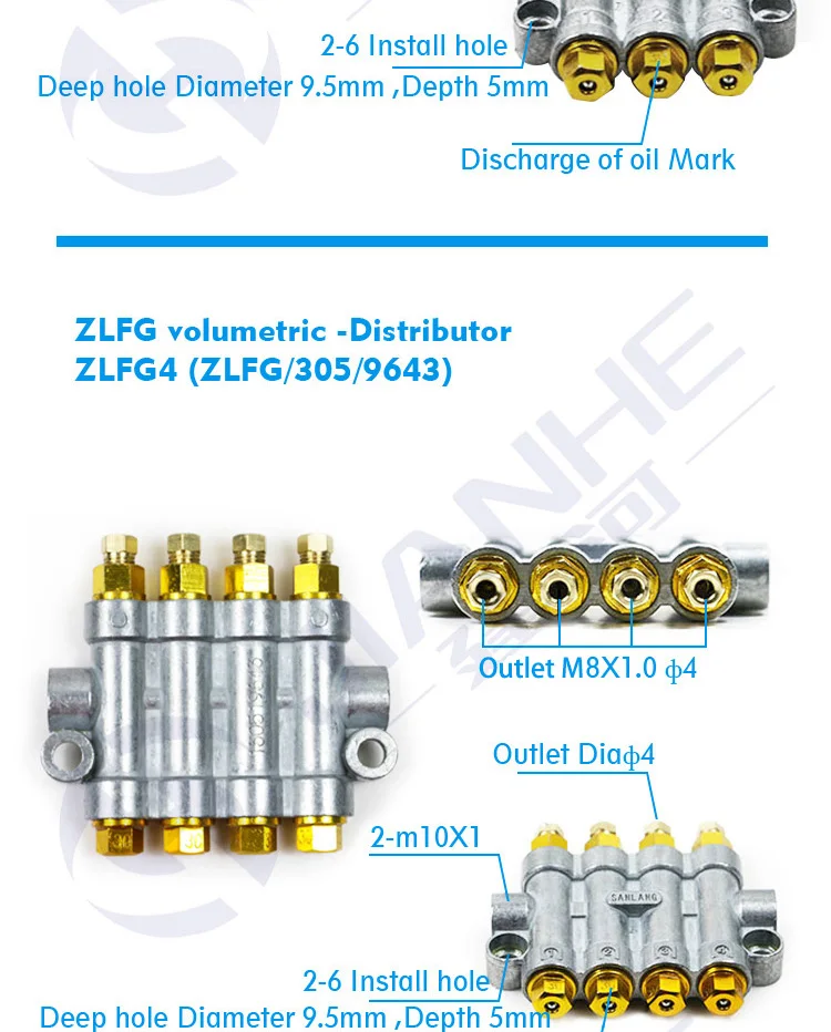 JIANHE-Volumetric Grease Oil Piston, Valor do distribuidor,