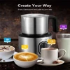 DEVISIB 4-in-1 Automatic Milk Frother Electric Instant Magic Froth 350ml Stainless Steel Pitcher Dishwasher Safe Hot and Cold 3