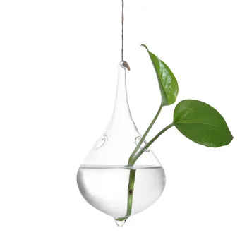 

Creativity Hanging Glass Ball Vase Flower Plant Pot Terrarium Container Party Wedding Decor Gloss Planter Garden Decoration 619