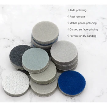 

60PCS 1 Inch 25mm Round Sponge Polishing Sanding Discs Hook & Loop 300-3000 Grit High Quality And Durable