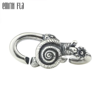 

Emith Fla Genuine 925 Sterling Silver Snail X-lock Charm Fit Original Brand Bracelet Necklace Pendant DIY Jewelry Accessories