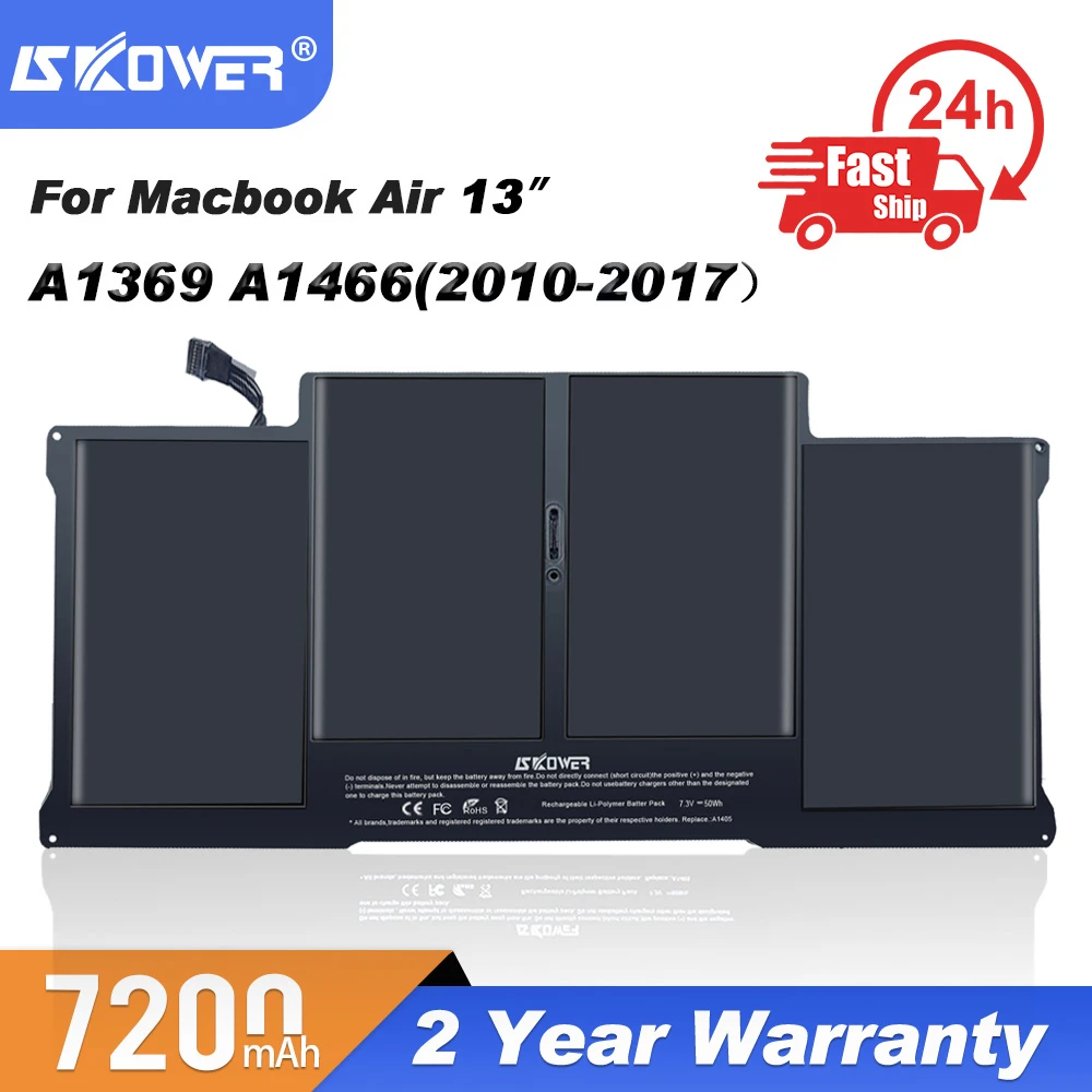 Skower Laptop Battery For Apple Macbook Air 11 13 Inch A1466 A1370