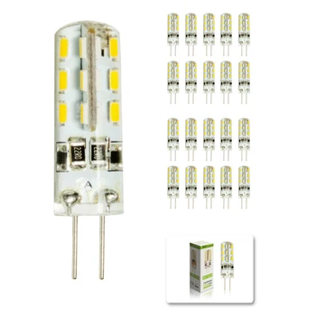 

20 pcs/lot G4 DC12V 3W LED Bulb 24leds SMD 3014 Led Corn Lamp for Crystal Lamp LED Spotlight Bulbs Warm/Cold White