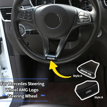 

Car Steering Wheel Emblem Badge Sticker for Mercedes Benz AMG Logo W213 W205 X253 A B C E Class GLA CLA GLC GLE GLS Accessories