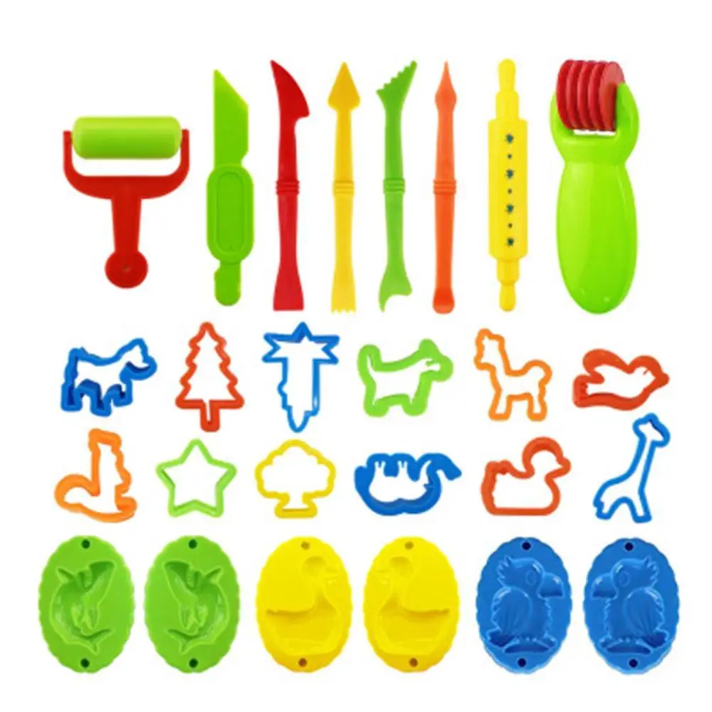 26 шт. набор инструментов для теста для лепки набор глиняных игровых форм режущие поделки Детский Рождественский подарок Play Doh Инструменты Набор инструментов для теста для лепки детский глиняный набор