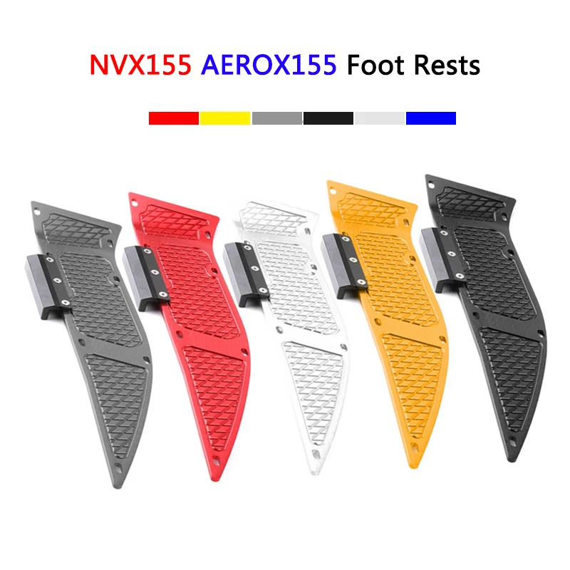 1 пара подножка педали пластины колодки для Yamaha NVX155 125 Aerox155- CNC алюминиевый мотоцикл велосипед Подножки коврик