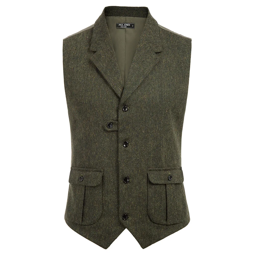  Men's vest coat Casual Stylish Notch Lapel Handkerchief Hem Vest Coat With Pockets summer autumn fo