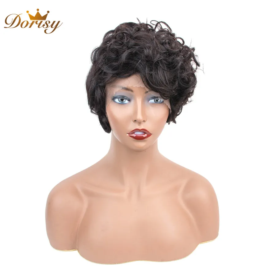 Кудрявые кудрявые короткие человеческие волосы парики Remy человеческие волосы для черных женщин 100% человеческие волосы машинные парики
