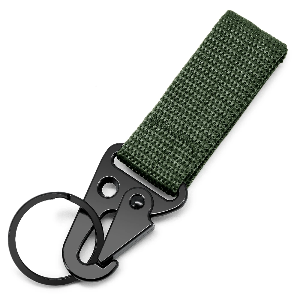DOOPAI Men's Belt Multi-Function Outdoor Tactical Nylon Webbing Belt Key Hang Buckle Mountaineering Portable Eagle Hook Hook