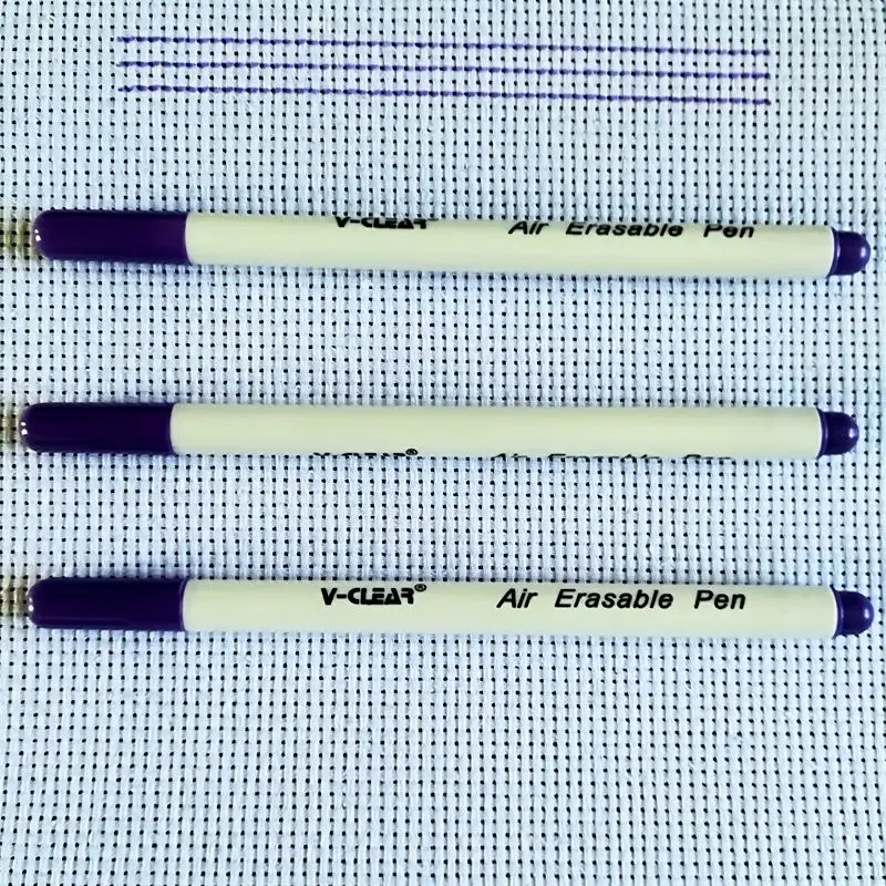 3 pcs Purple Pen Синий Маркер для ткани водорастворимый маркер для одежды 3 шт. стираемая ручка автоматически исчезает маркер для Мел для шитья - Цвет: 3 pcs Purple Pen