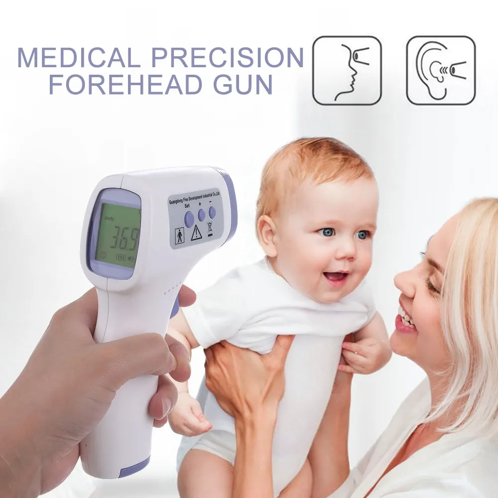 

2019 Muti-fuction Baby/Adult Digital Termomete Infrared Forehead Body Thermometer Gun Non-contact Temperature Measurement Device